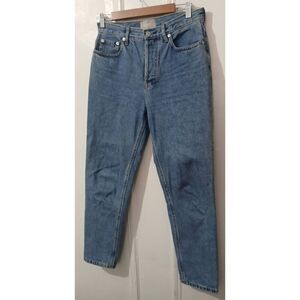 Everlane size 27 womens 90's cheeky straight jeans light blue button fly